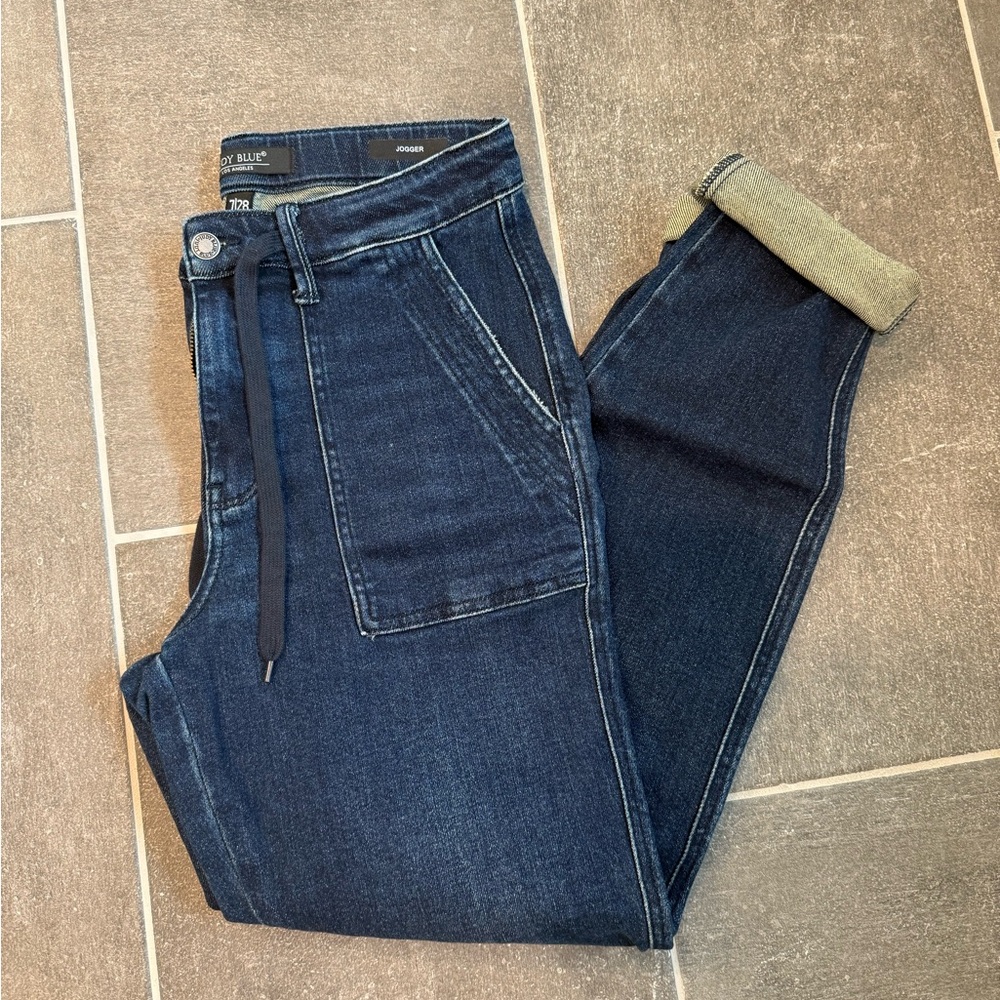 Judy Blue dark wash high rise jogger.